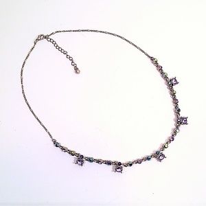 IceBox Multi-Color Crystal on Pewter Necklace